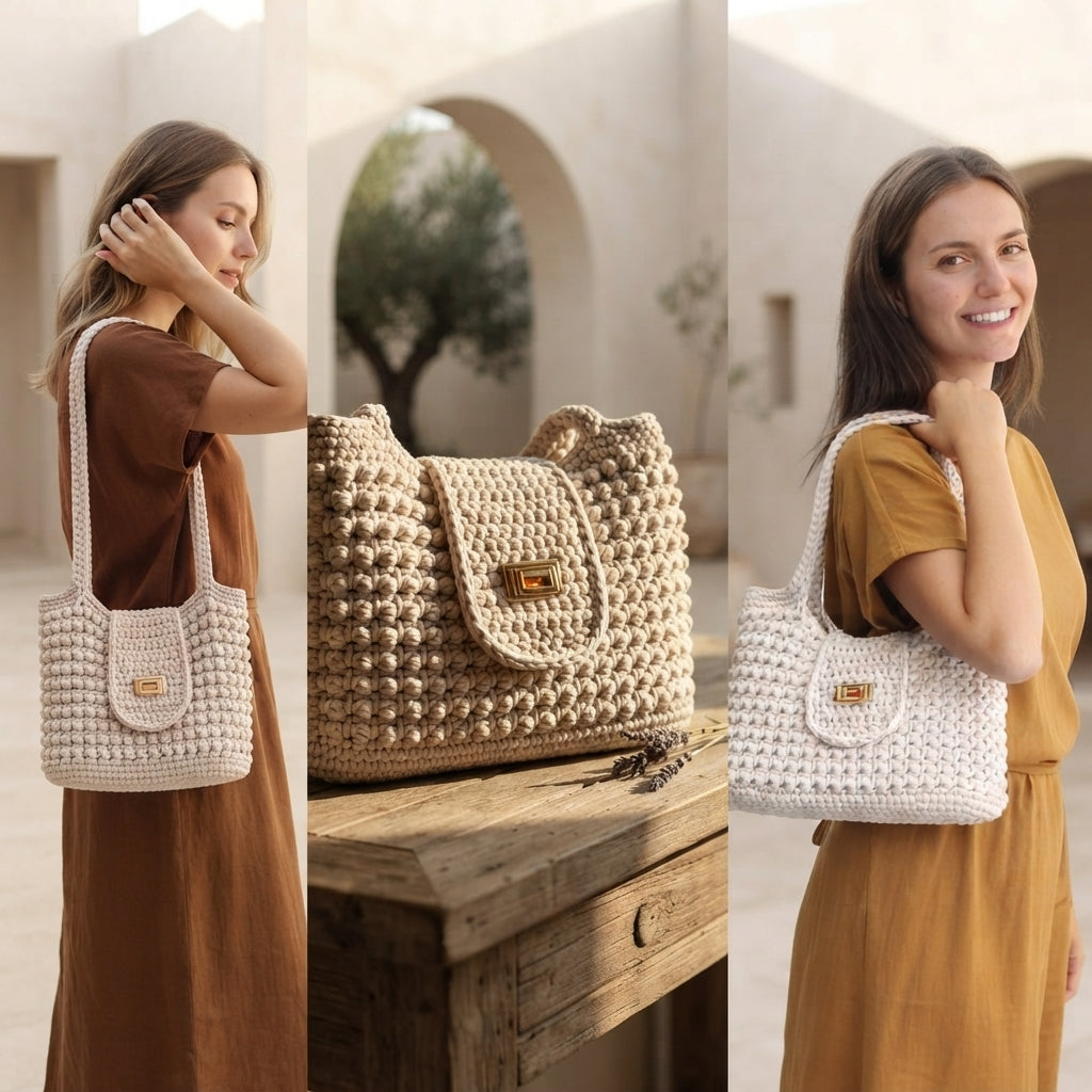 Purse Handbag Tote V7 | Crochet Pattern PDF