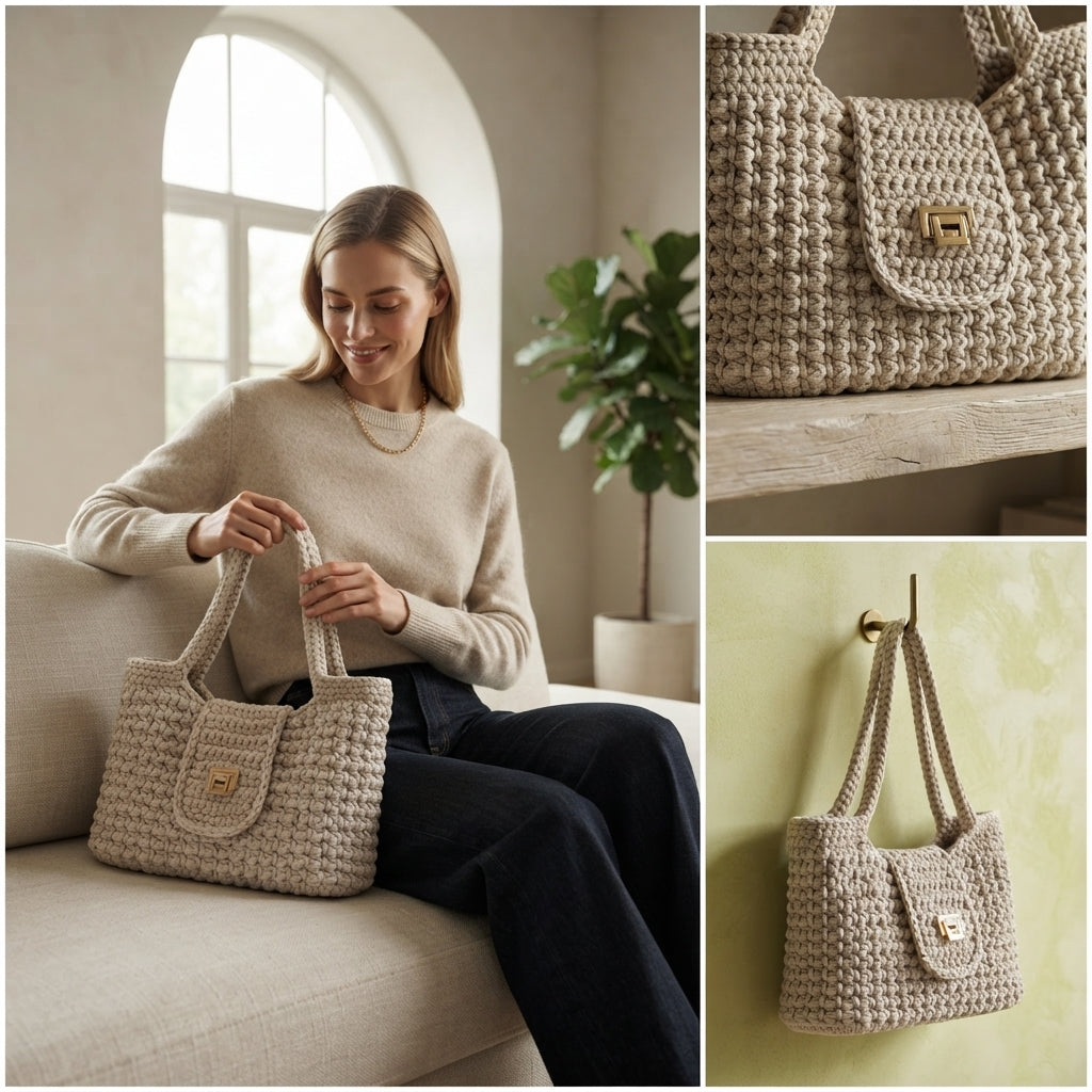 Purse Handbag Tote V7 | Crochet Pattern PDF