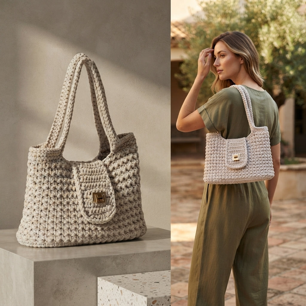 Purse Handbag Tote V7 | Crochet Pattern PDF