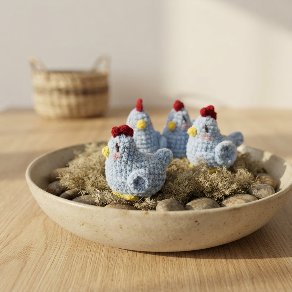 Handcrafted Chicken Keychain | Amigurumi PDF — Design 2