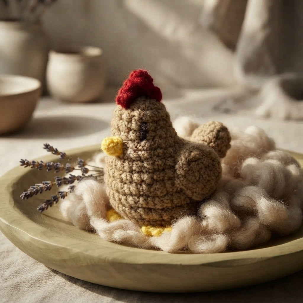 Handcrafted Chicken Keychain | Amigurumi PDF — Design 2