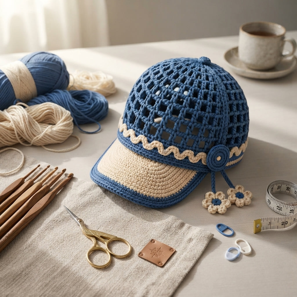 Modern Visor | Crochet Hat Pattern PDF — Design 2