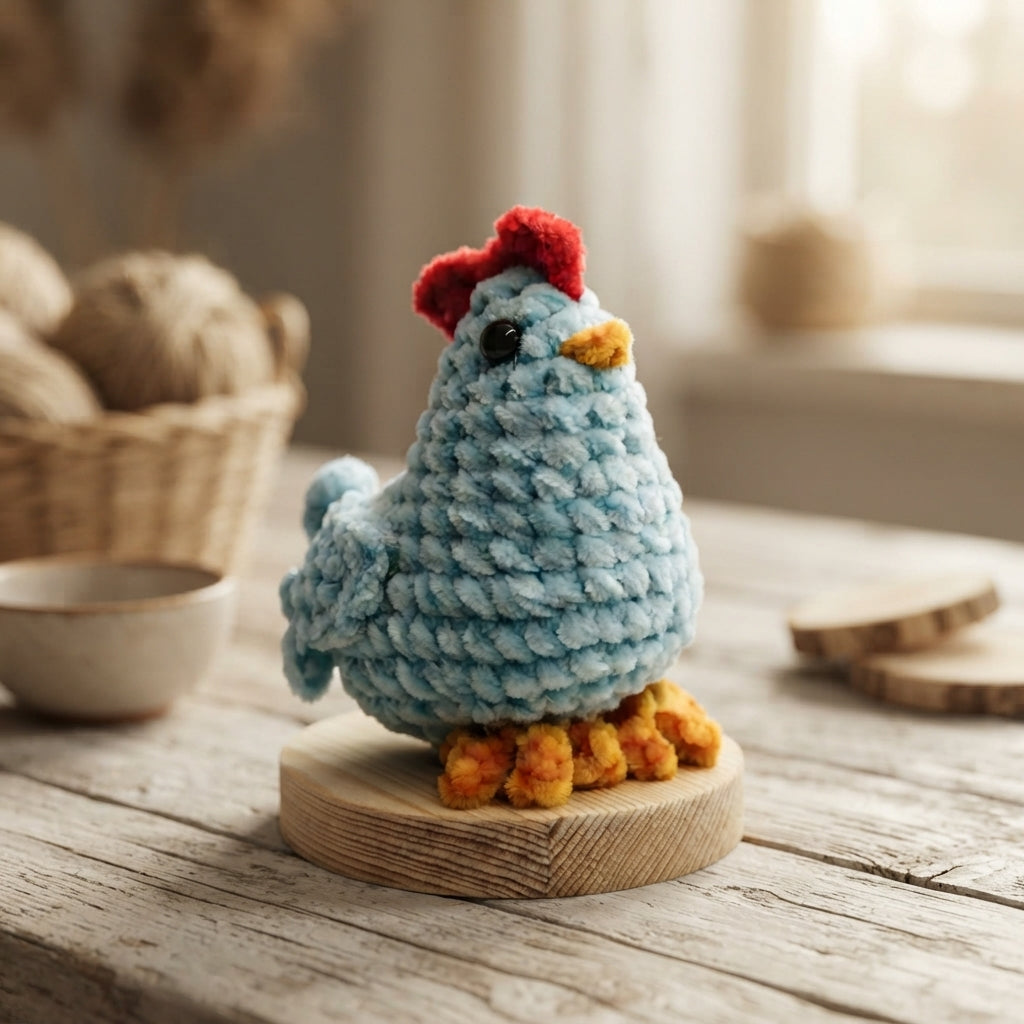 Handcrafted Chicken Keychain | Amigurumi PDF — Design 2