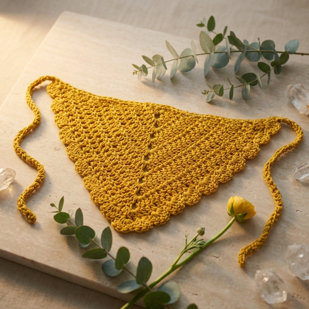 Kiana Triangle Hair Kerchief | Crochet Pattern PDF