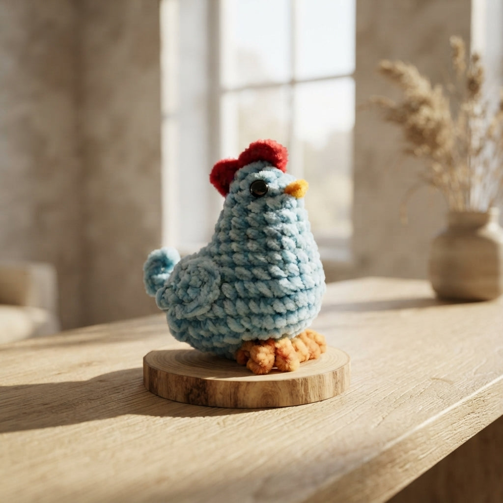Handcrafted Chicken Keychain | Amigurumi PDF — Design 2