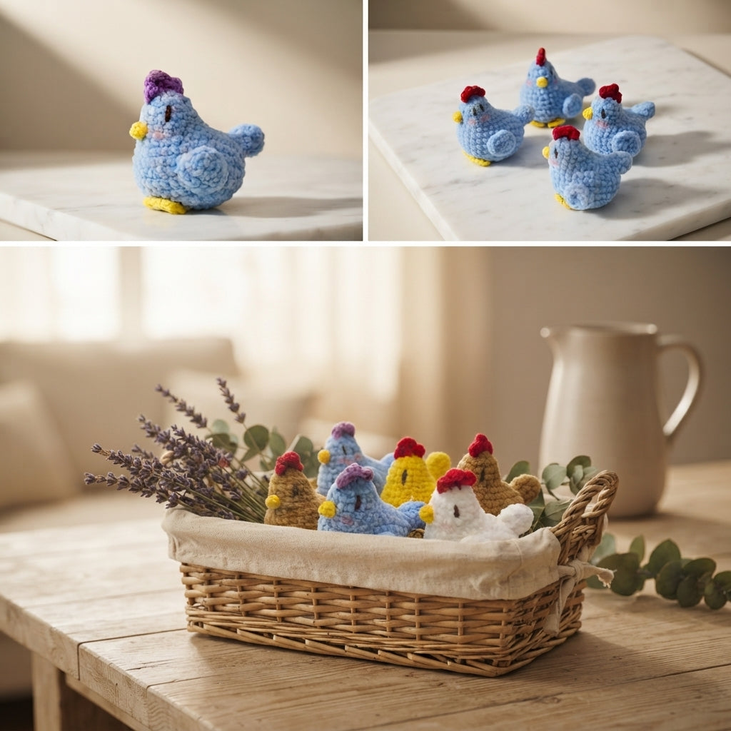 Handcrafted Chicken Keychain | Amigurumi PDF — Design 2