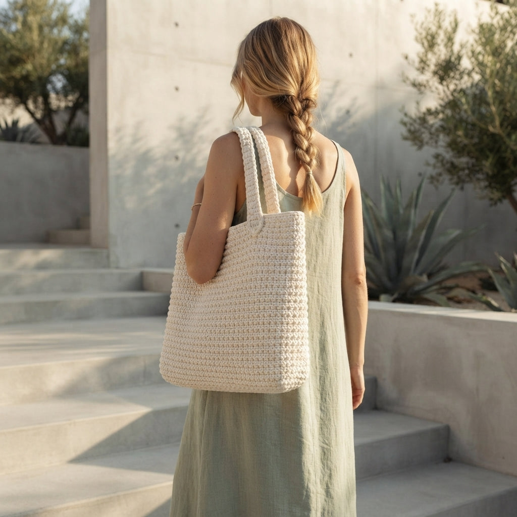 Shoulder Bag Boho Tote V7 | Crochet Pattern PDF