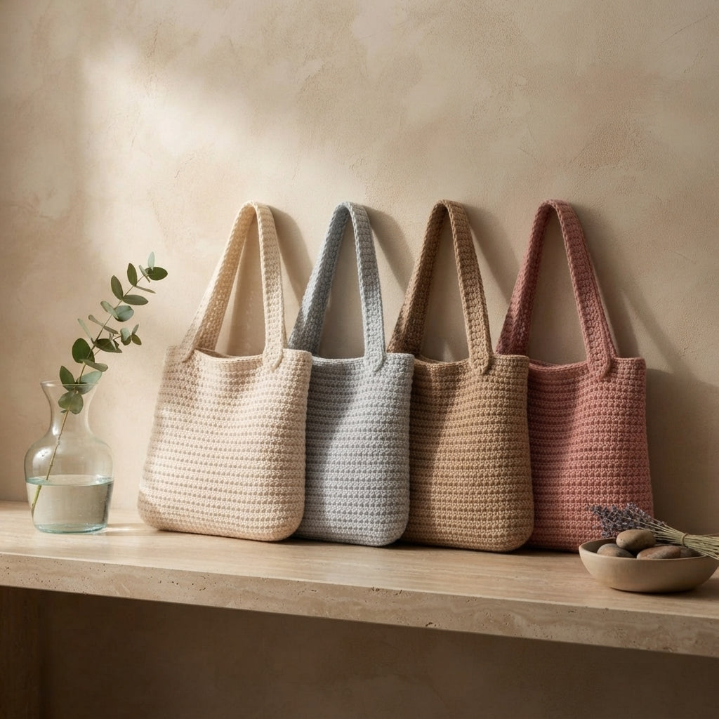 Shoulder Bag Boho Tote V7 | Crochet Pattern PDF