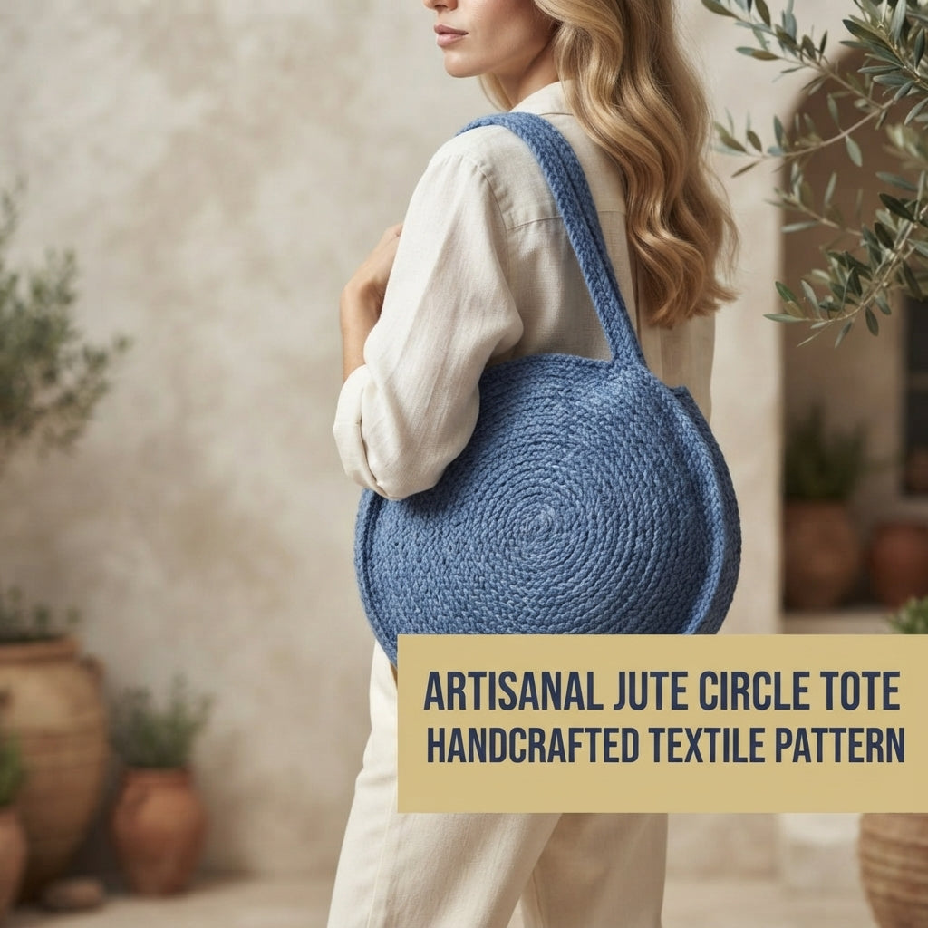 Jute Round Beach Bag | Crochet Pattern PDF