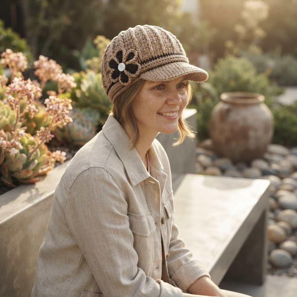 Graceful Sun Visor | Handmade Hat PDF — Design 9