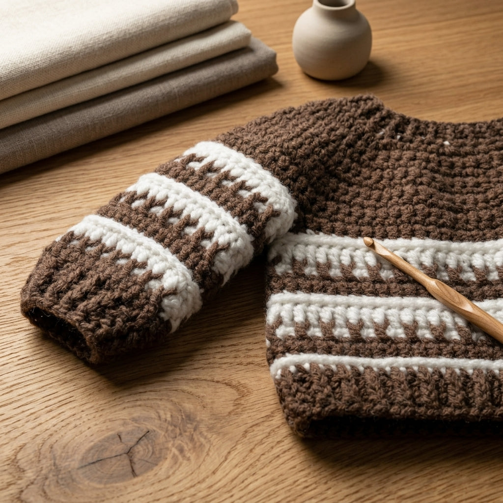Striped Baby Cardigan Striped v2 | Crochet Pattern PDF