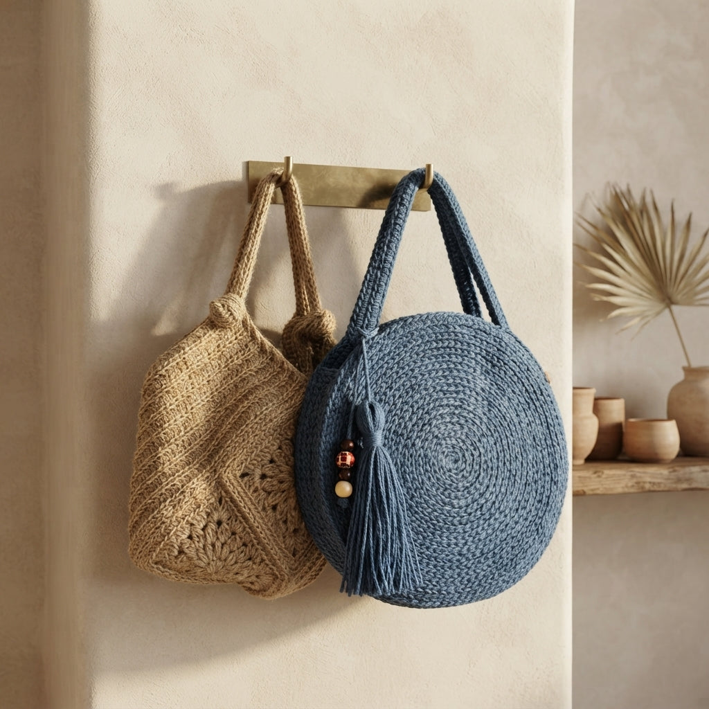 Jute Round Beach Bag | Crochet Pattern PDF