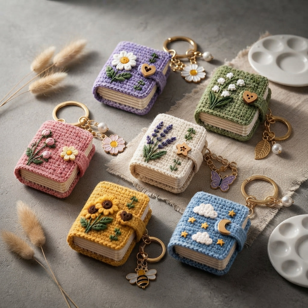 Cute Bag Charm Keyring | Amigurumi PDF Guide — Design 4