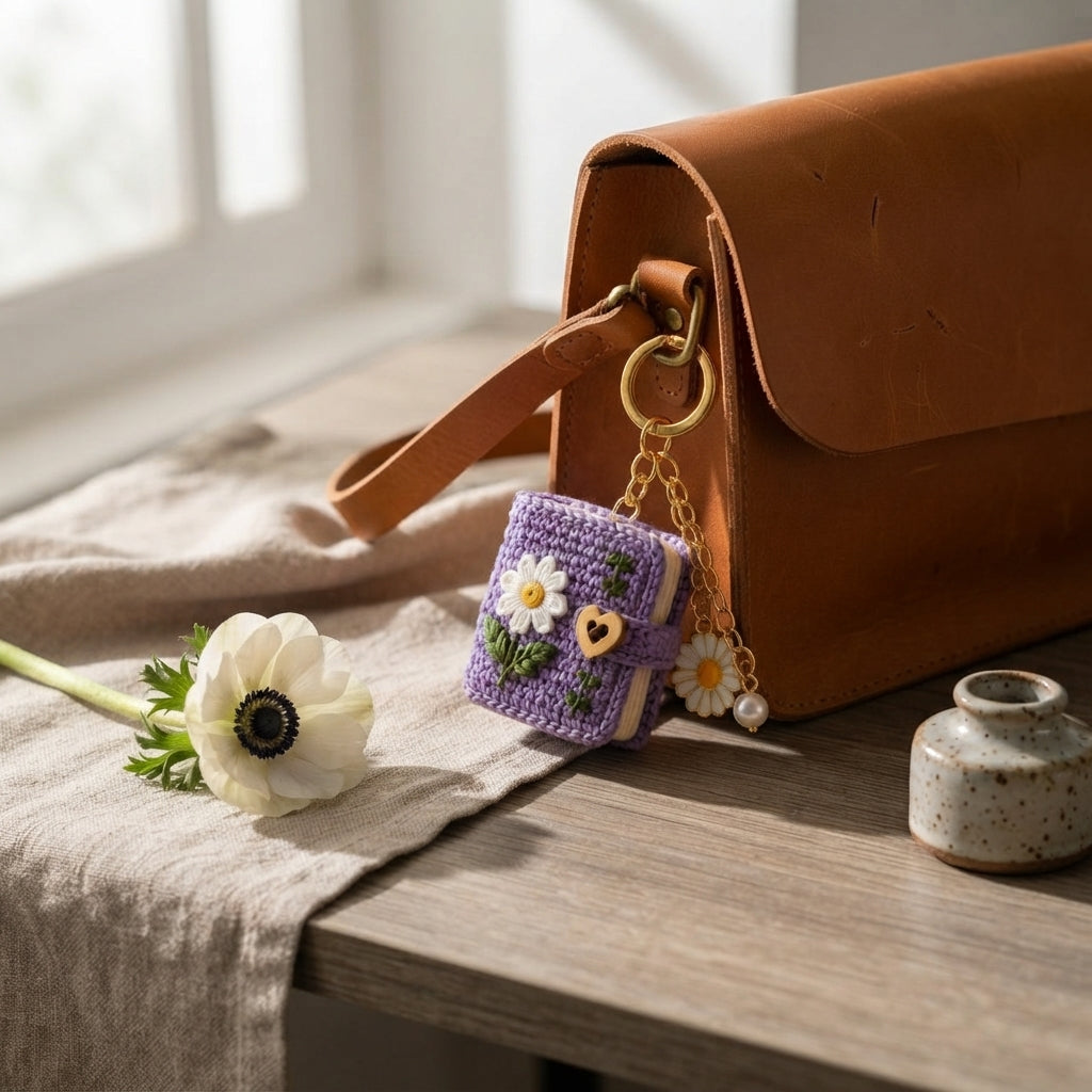 Cute Bag Charm Keyring | Amigurumi PDF Guide — Design 4