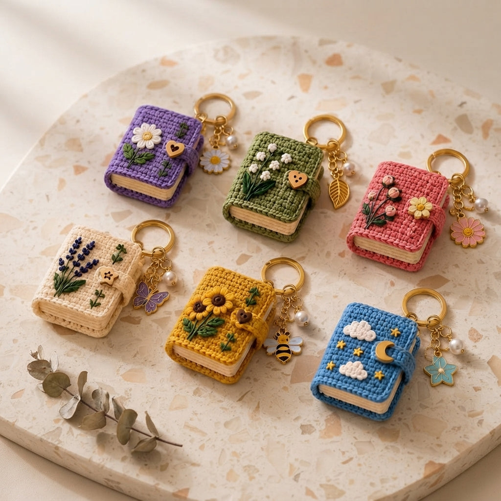 Cute Bag Charm Keyring | Amigurumi PDF Guide — Design 4
