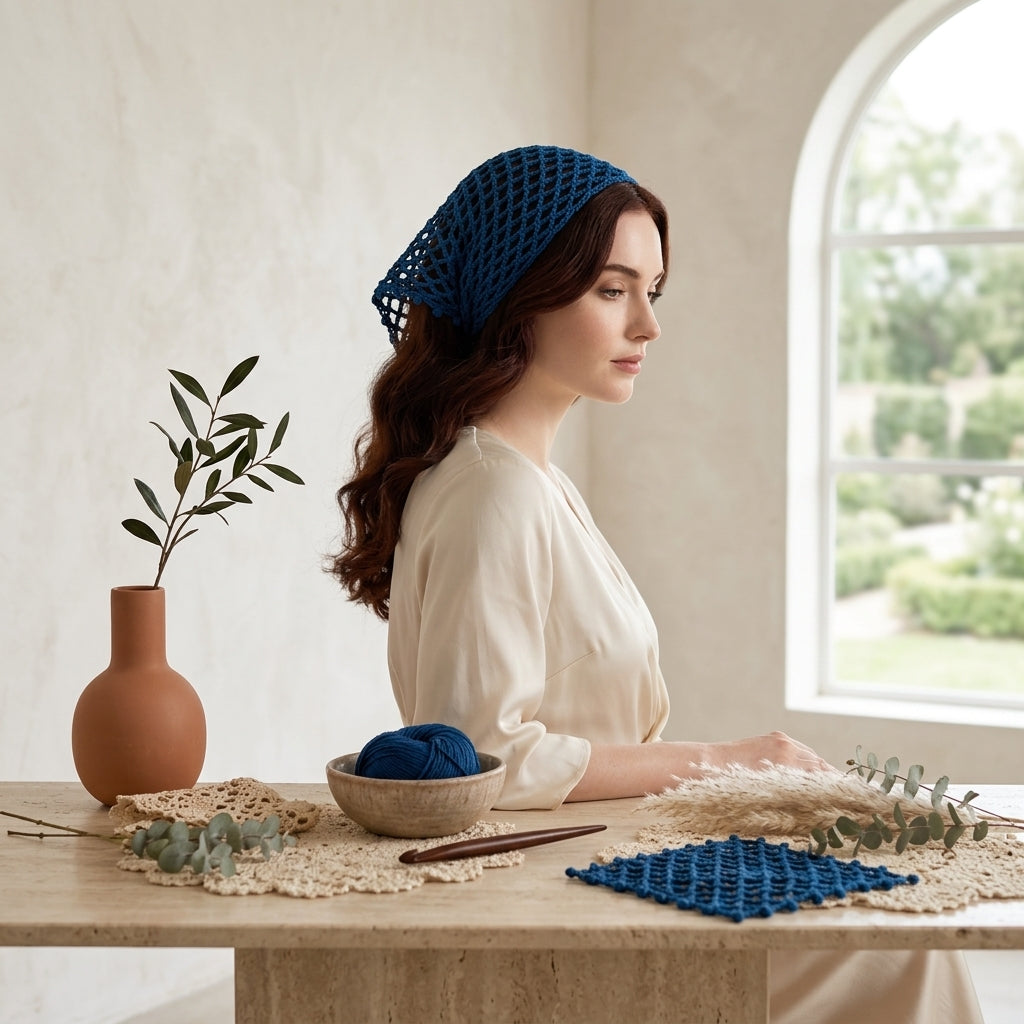 Classic Triangle Hair Kerchief | Crochet Pattern PDF