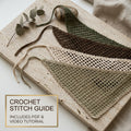 Mesh Hair Bandana Wrap | Beginner Crochet Pattern PDF