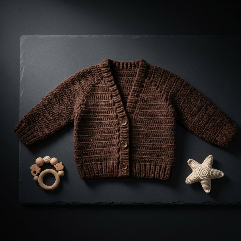Ribbed Baby Cardigan Ribbed v2 | Crochet Pattern PDF