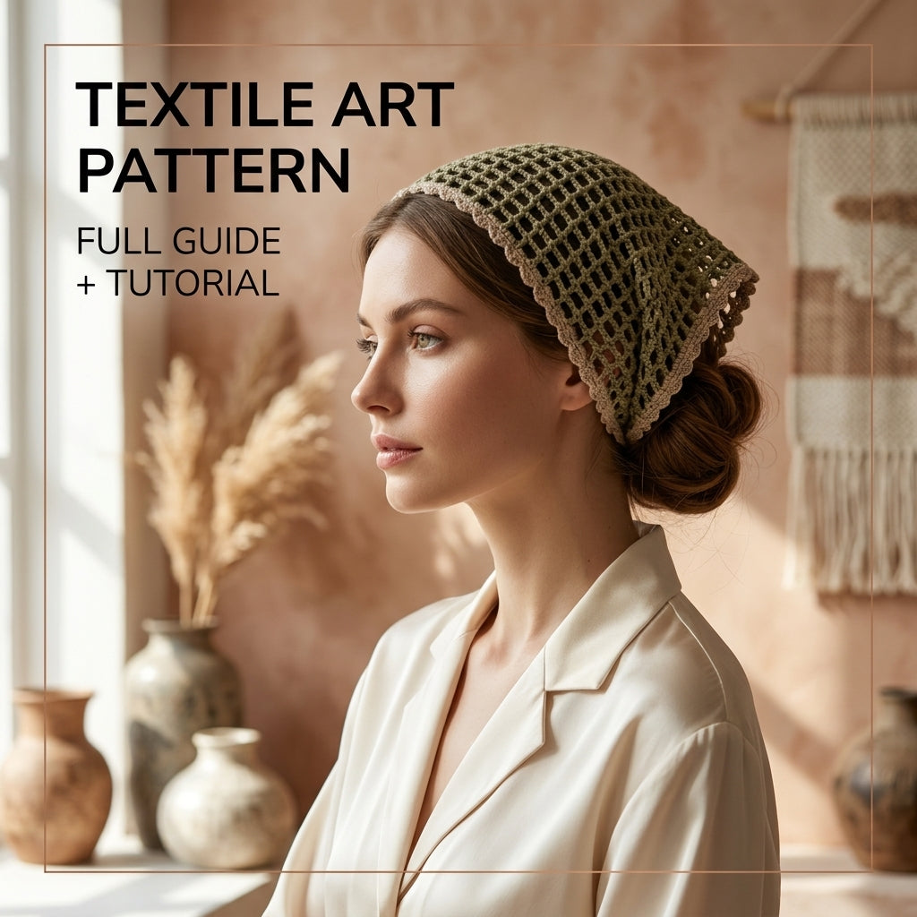 Mesh Hair Bandana Wrap | Beginner Crochet Pattern PDF