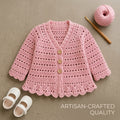 Top-Down Baby Cardigan | Crochet Pattern PDF