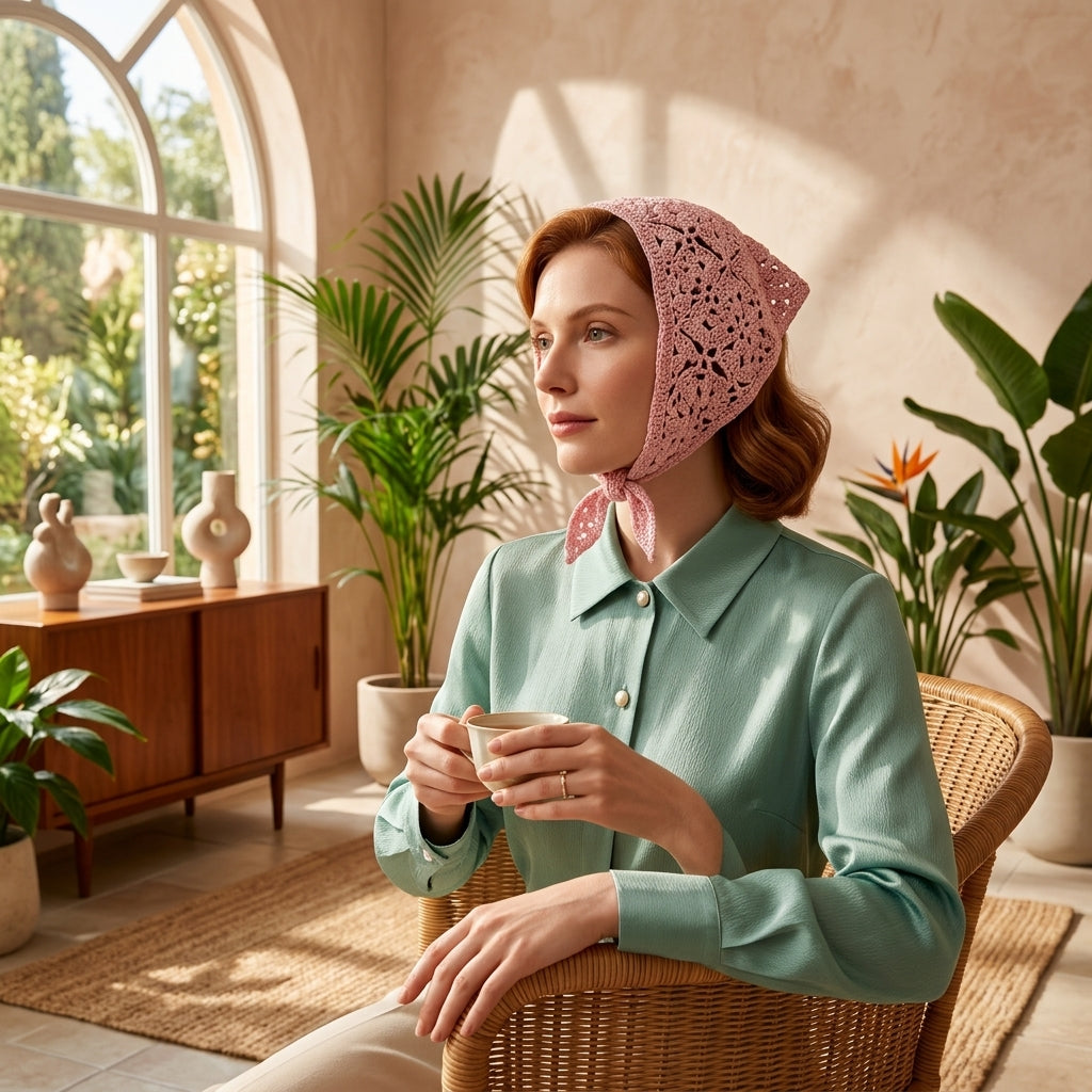 Flower Motif Summer Kerchief | Crochet Pattern PDF