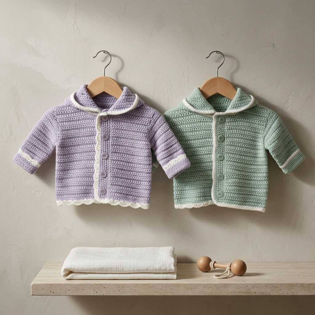Hoodie Hooded Cardigan Baby Hoodie | Crochet Pattern PDF