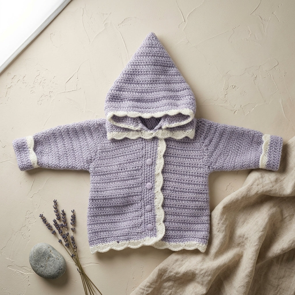 Hoodie Hooded Cardigan Baby Hoodie | Crochet Pattern PDF