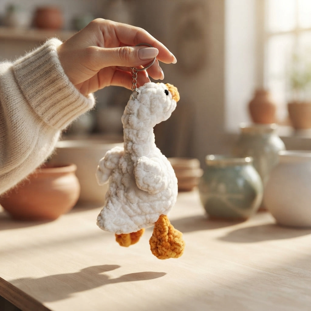 Whimsical Bag Charm Keychain | PDF Crochet Guide — Design 4