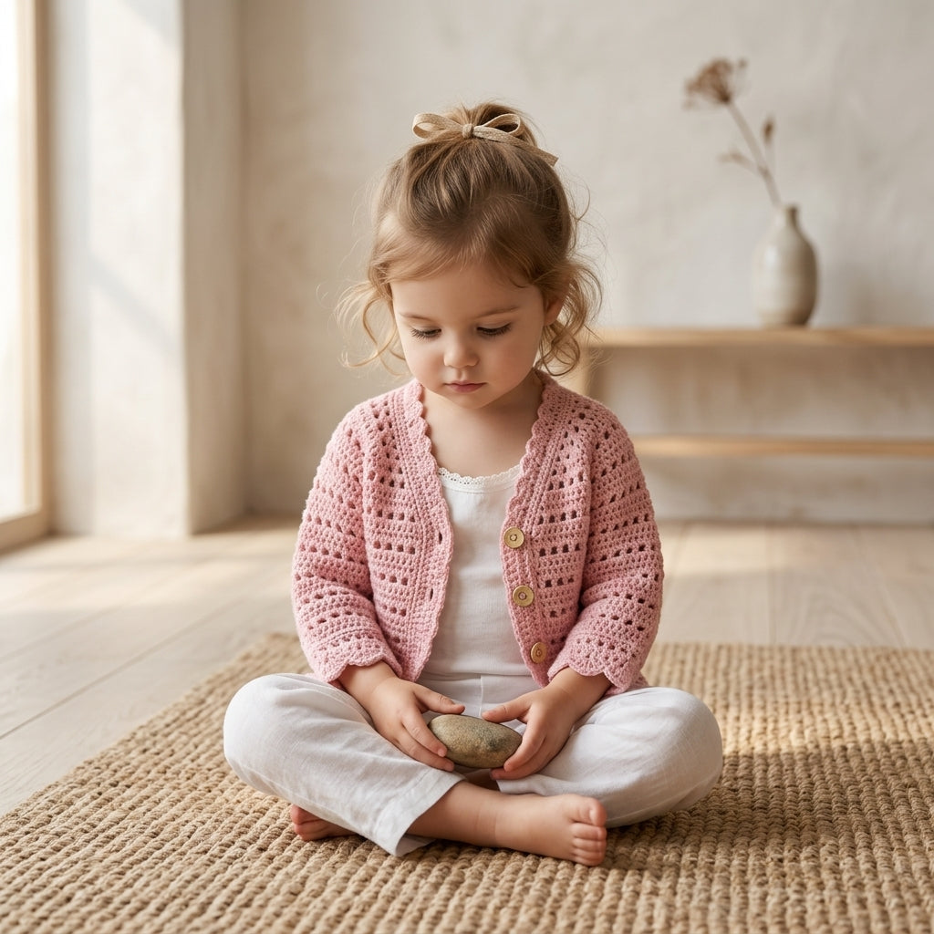 Top-Down Baby Cardigan | Crochet Pattern PDF