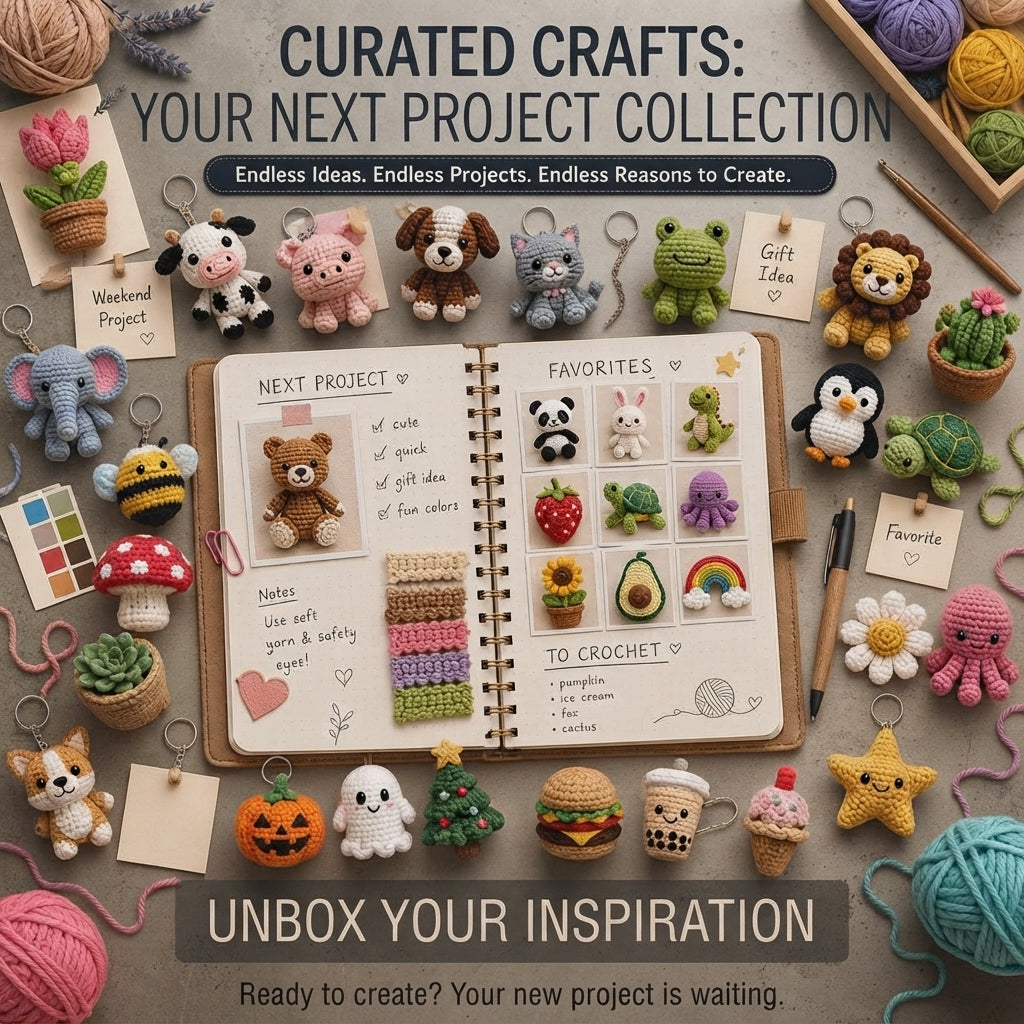 1000+ Adorable Keychain Patterns | Crochet PDF Set