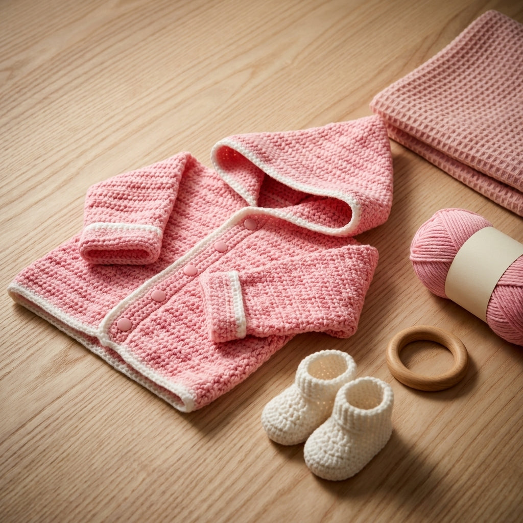 Girl Hoodie Beginner-Friendly Baby Hoodie | Crochet Pattern PDF