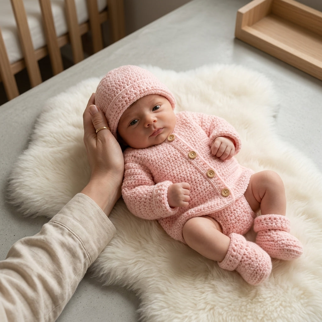 Cardigan Hat Booties Baby Cardigan Classic v3 | Crochet Pattern PDF