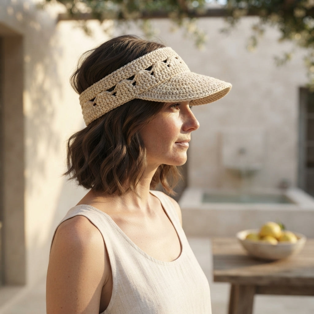 Breezy Sun Visor | Summer Crochet Pattern