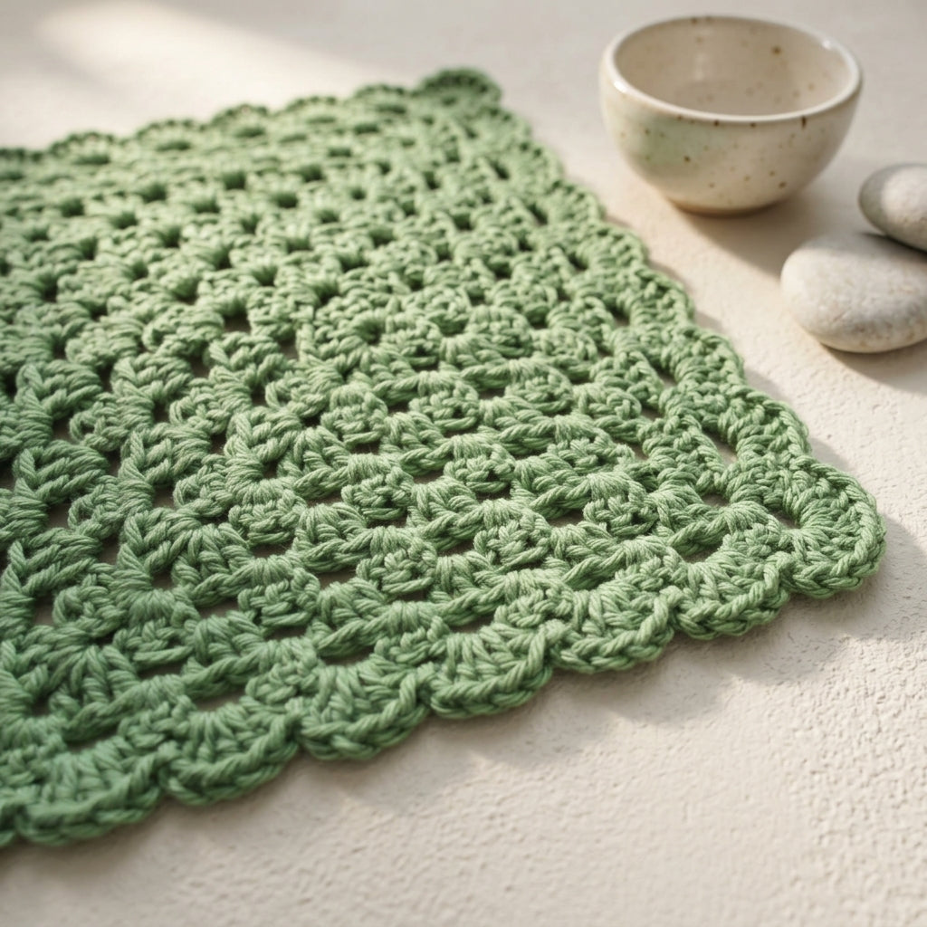 Scalloped Edge Bandana Scarf | Crochet Pattern PDF