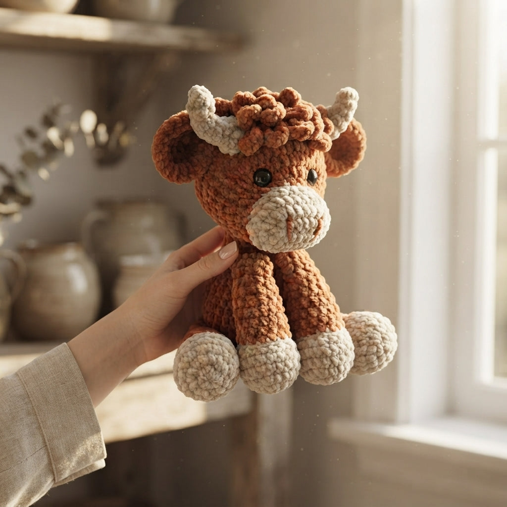 Handmade Amigurumi Cow V2 | Crochet PDF Pattern
