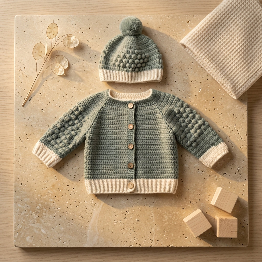 Cardigan Newborn Set Baby Cardigan | Crochet Pattern PDF