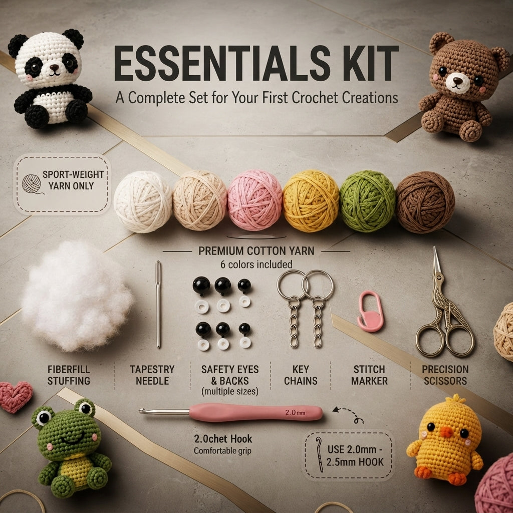 15+ Adorable Keychain Patterns | Crochet PDF Set