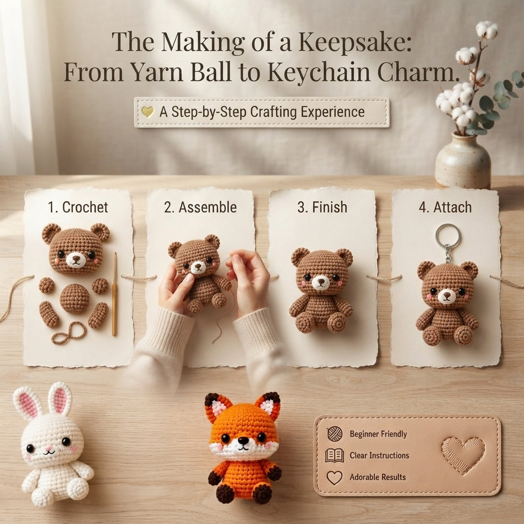 15+ Adorable Keychain Patterns | Crochet PDF Set