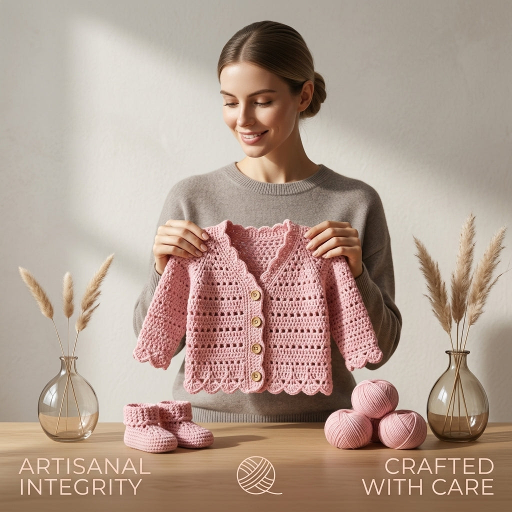Top-Down Baby Cardigan | Crochet Pattern PDF