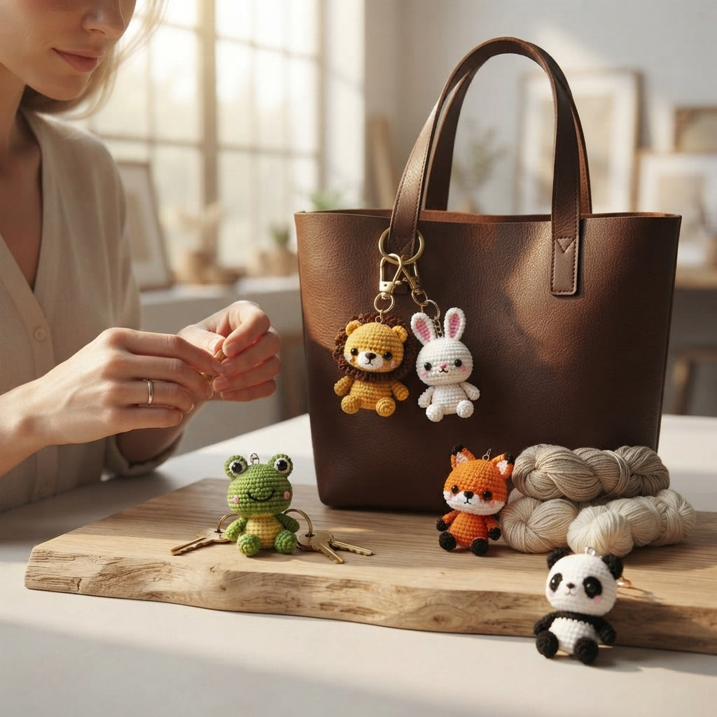 15+ Adorable Keychain Patterns | Crochet PDF Set