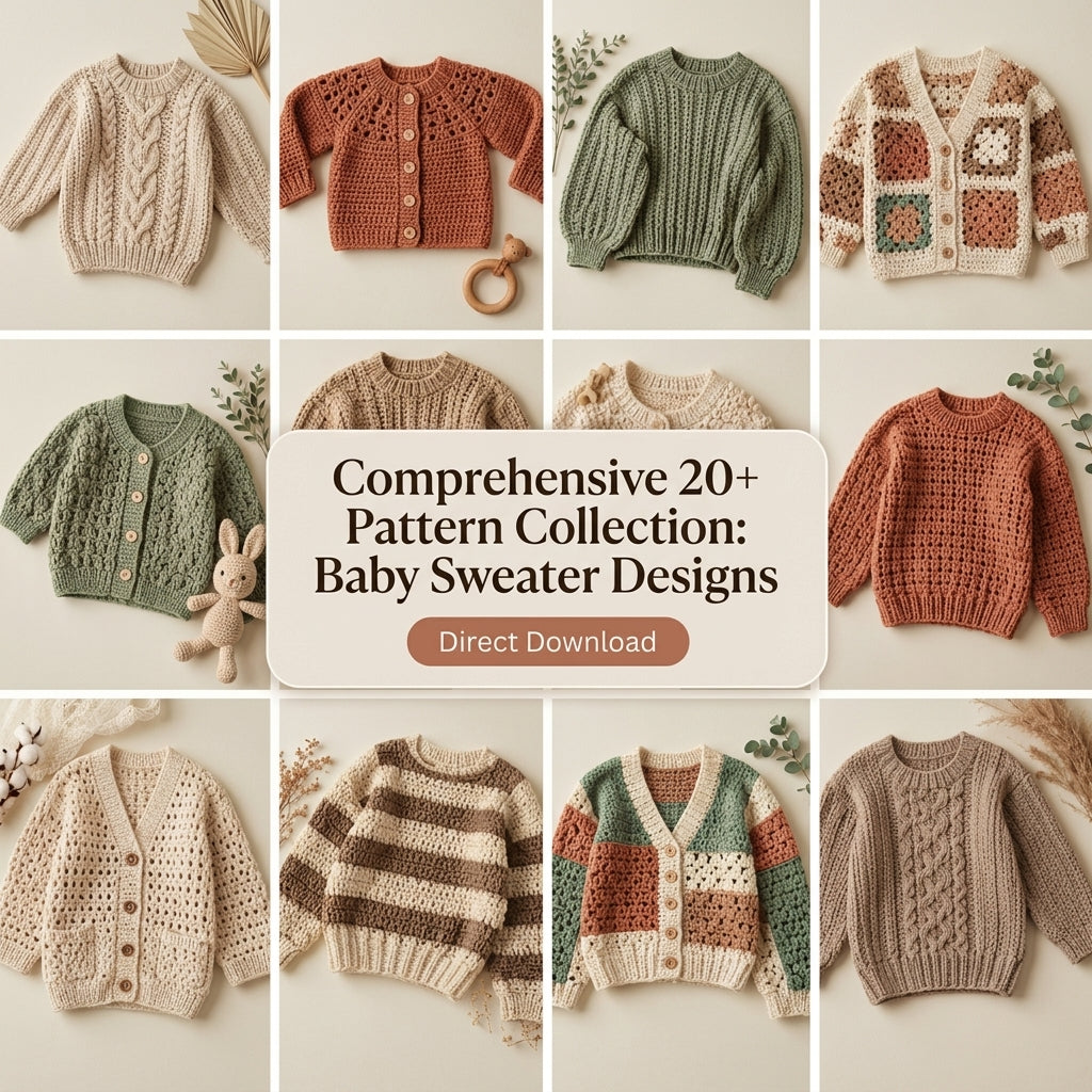 20+ Sweater Bundle Baby Sweater | Crochet Pattern PDF