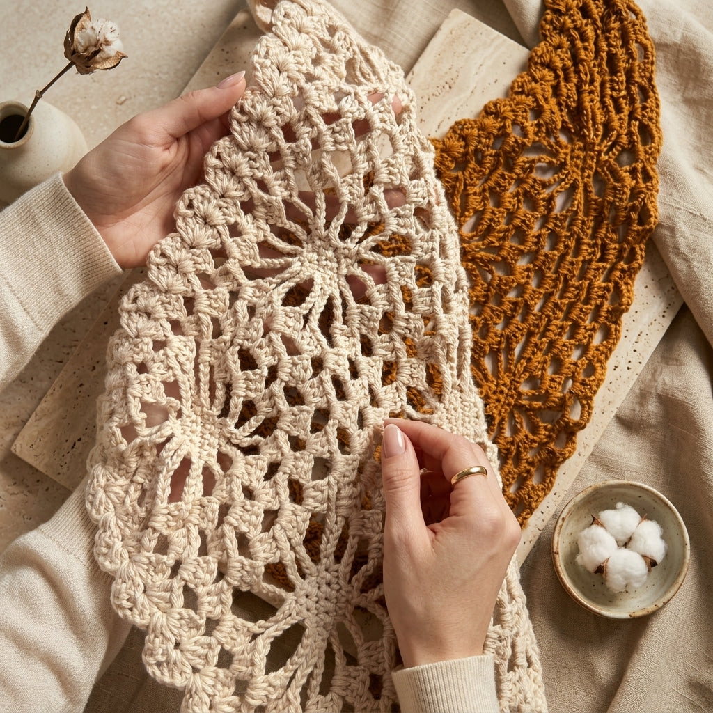 Floral Headscarf | Beginner Crochet Pattern PDF