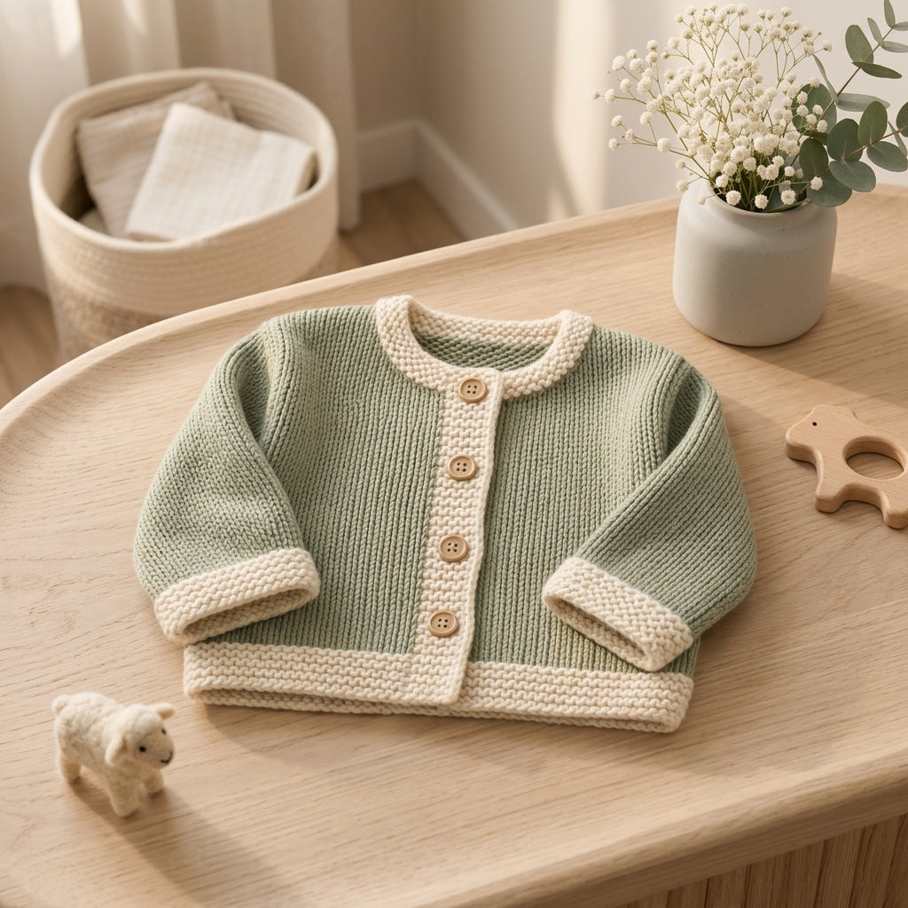 Raglan Baby Cardigan Top-Down v3 | Crochet Pattern PDF