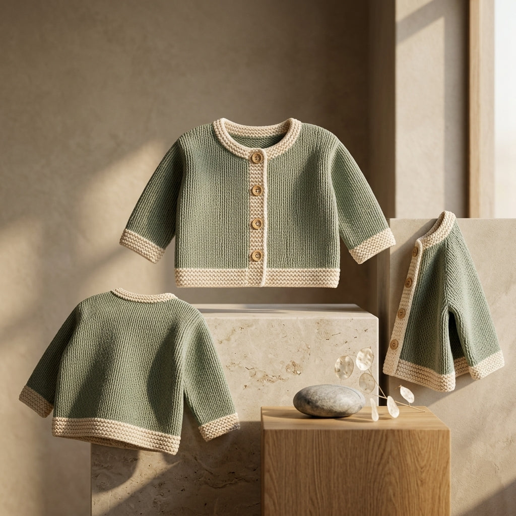 Raglan Baby Cardigan Top-Down v3 | Crochet Pattern PDF