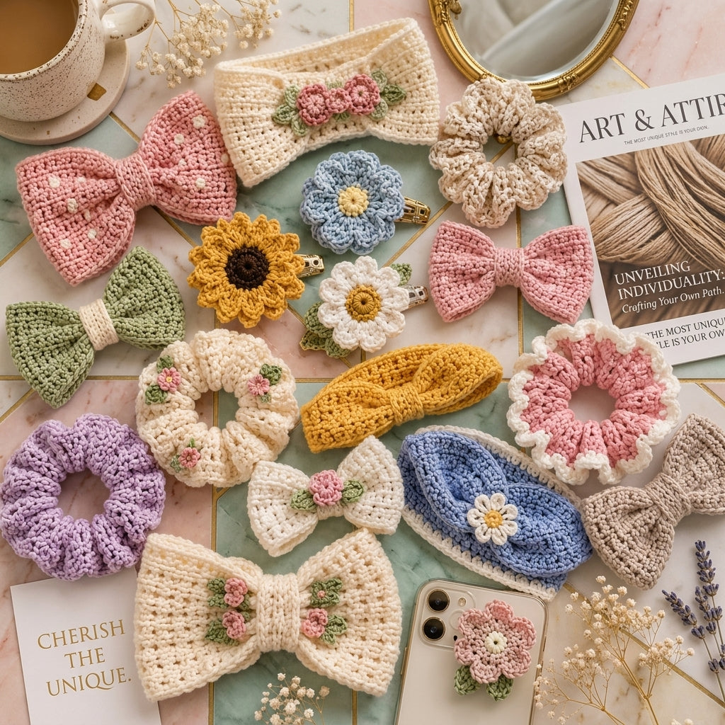 50-in-1 Hair Accessory Bundle | Crochet Pattern PDF