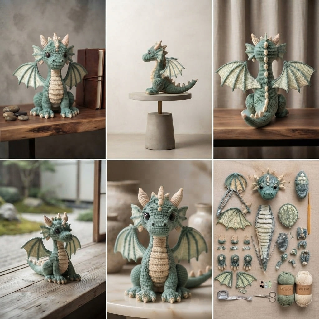 Cuddly Dragon Buddy | Crochet Pattern PDF