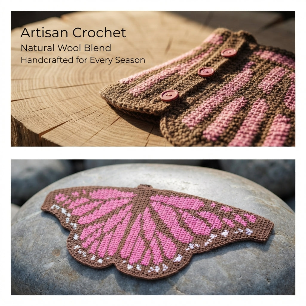 Butterfly Cardigan: Tapestry Baby Cardigan | Crochet Pattern PDF