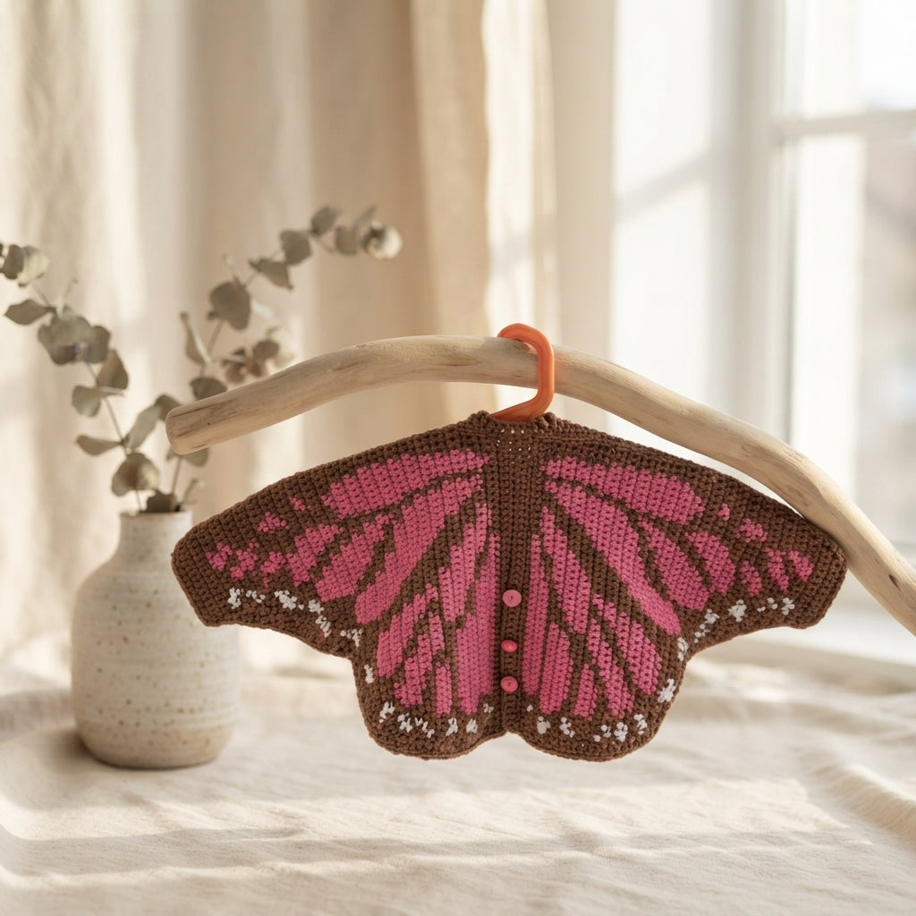 Butterfly Cardigan: Tapestry Baby Cardigan | Crochet Pattern PDF
