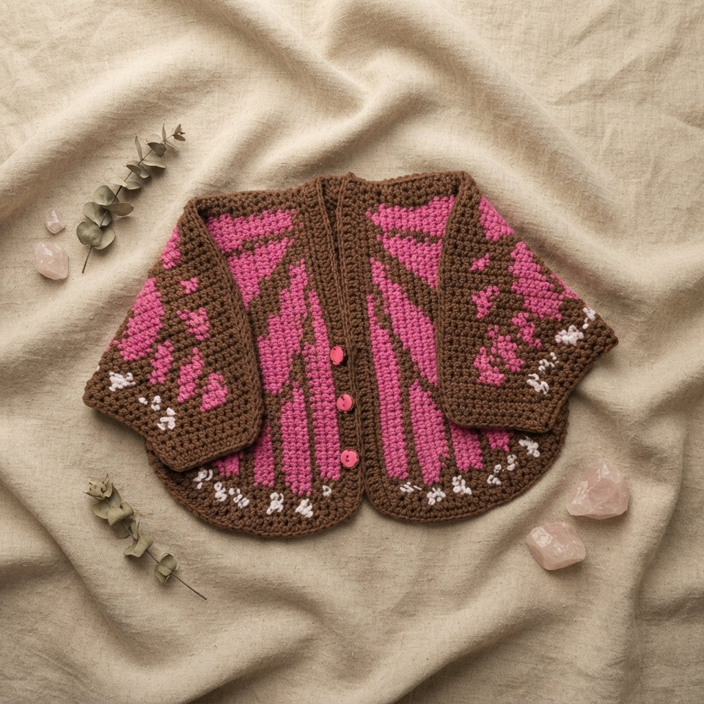 Butterfly Cardigan: Tapestry Baby Cardigan | Crochet Pattern PDF