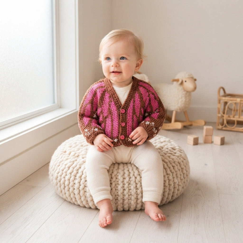 Butterfly Cardigan: Tapestry Baby Cardigan | Crochet Pattern PDF